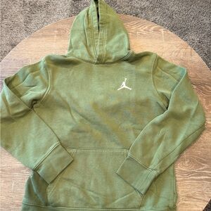 Boy’s Jordan Olive Green Pullover Hoodie with Jumpman Logo